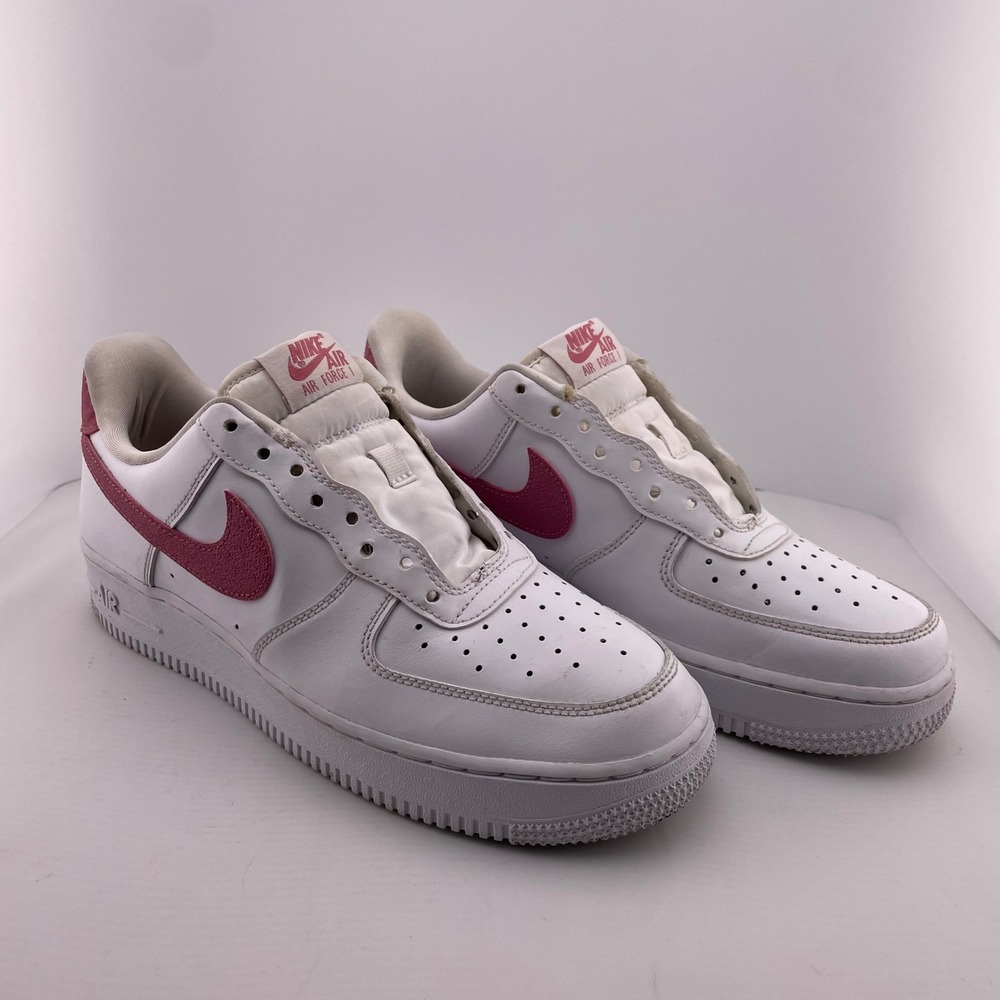 Nike Air Force 1 Low White Pink Trim Casual Sneakers Shoes‎ US 9